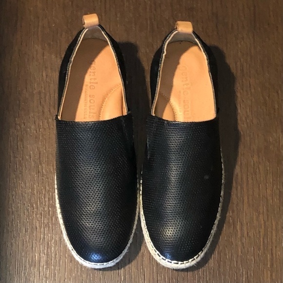 Anthropologie Gentle Souls Lizzy A-Line Leather Espadrille/Flat Slip-On - Picture 7 of 14